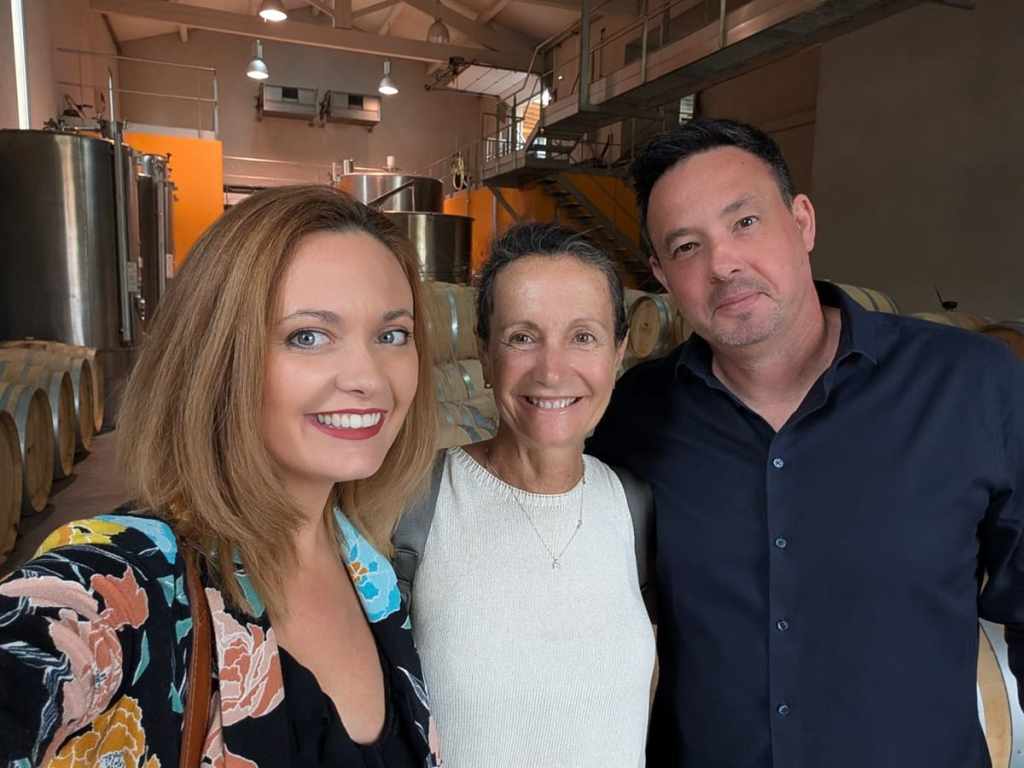 French immersion student on a wine tour with her French teacher